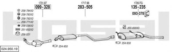 BOSAL 024.950.19 Exhaust System